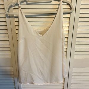 Simple white flowy dress tank